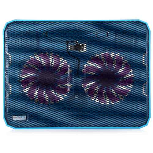 CoolCold K19 USB 2.0 Ultra Thin Luminous Game Two Fans Cooling Pads Notebook Cooler Pad for 14 15.6 17 Inch Laptops