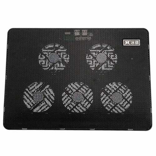 5 Fans LED USB Port Cooling Stand Pad Cooler for 12-17 inch Laptop Notebook