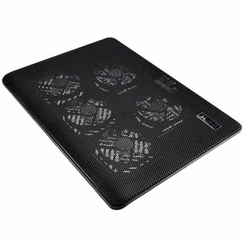 5 Fans LED USB Port Cooling Stand Pad Cooler for 12-17 inch Laptop Notebook