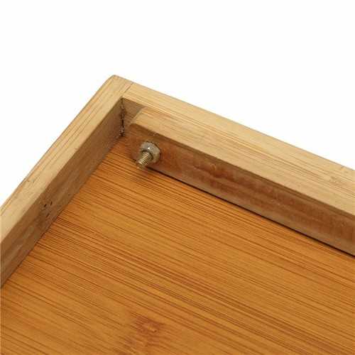 Foldable Wooden Bamboo Bed Tray Breakfast Laptop Desk Tea Serving Table Stand