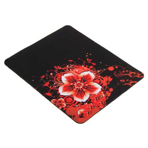 22x18cm Red Flowers Pattern Pad Mouse Pad Gaming Mat Mouse For Computer Laptop
