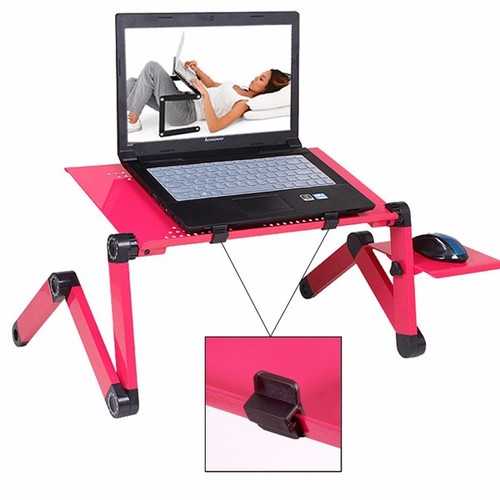 Portable Adjustable Foldable Laptop Notebook PC Desk Table Vented Stand Bed Tray
