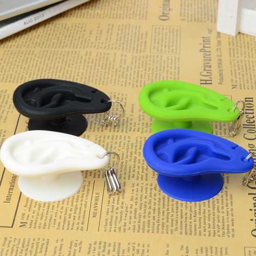Ear Creative Silicone Sucker Stand Holder Cable Organizer For Smartphone Key Chain Earphone