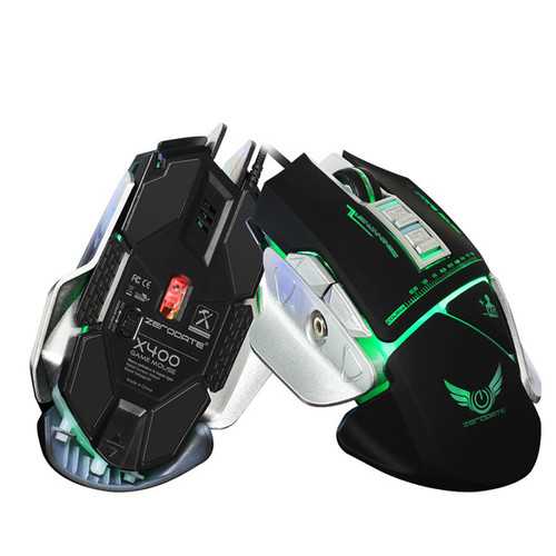 X400 7 Keys 3200DPI Wired LED Variable Light Gaming Mouse