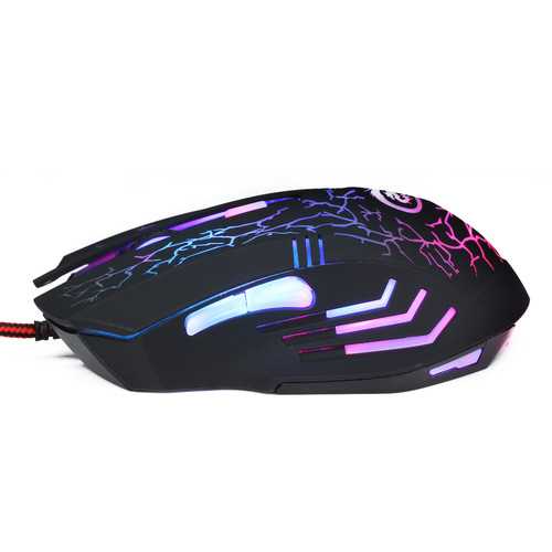 3200DPI 6 Buttons Optical Colorful Light USB Wired Gaming Mouse