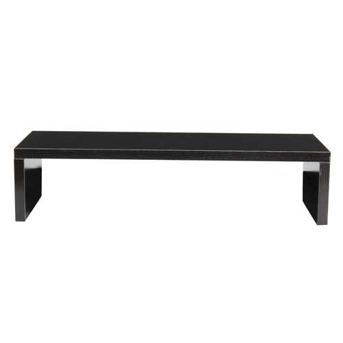 Black White Wooden Monitor Stand Computer Monitor Riser Wood Shelf Plinth