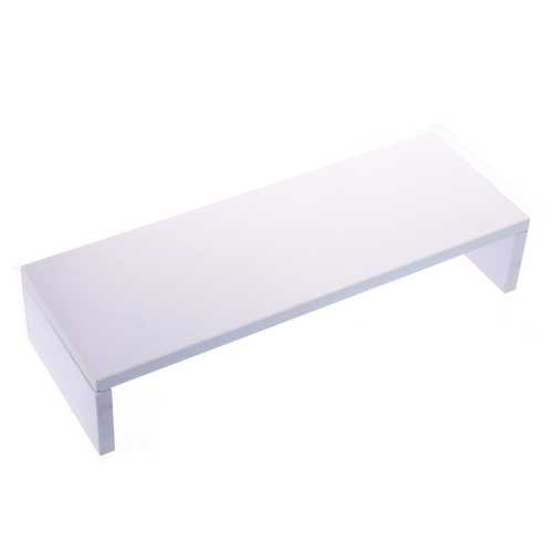 Black White Wooden Monitor Stand Computer Monitor Riser Wood Shelf Plinth