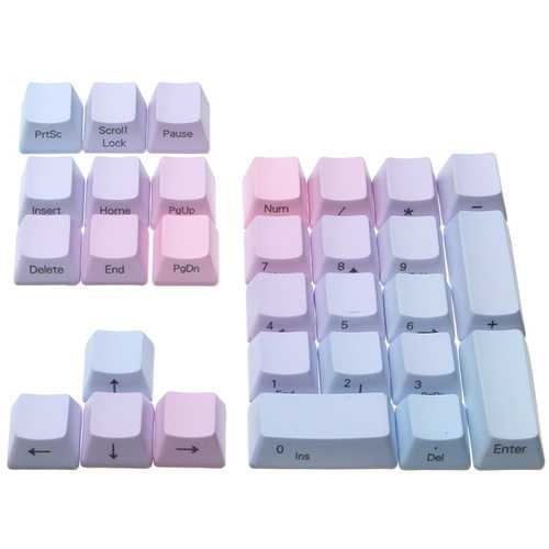 104 Key PBT OEM Profile Thick Side Printed Keycaps for Mechanical Keyboard