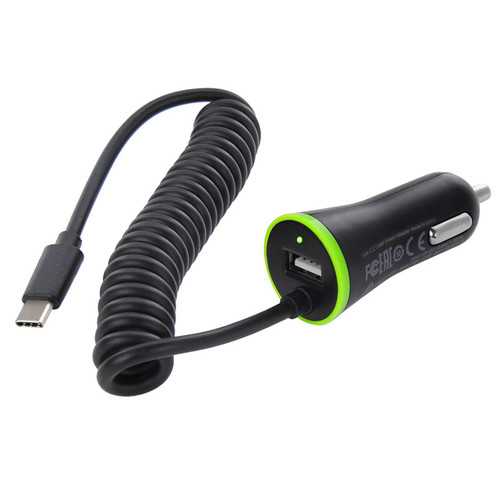 HAWEEL 2.1A USB Type C Flexible Spring Car Charger Cable for Samsung S8 Xiaomi 6 Letv