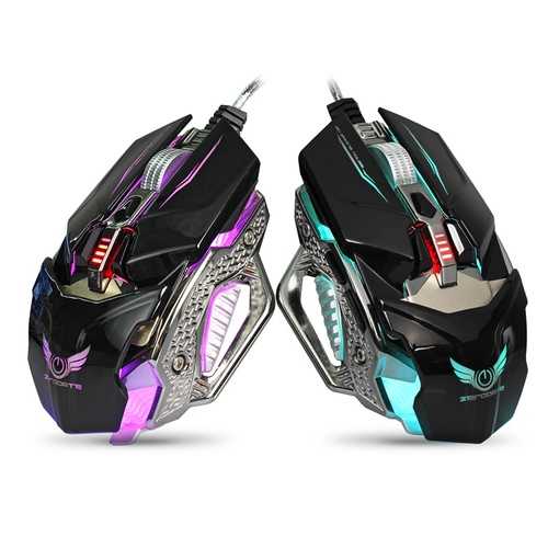 Zerodate Backlit Gaming Mouse Ajustable 4000DPI 8 Button Optical Macro Programming for Gaming LOL