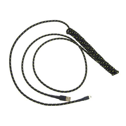 1.5m Mini USB to USB Male to Mal Data Cable Spring Cable For Mechanical Keyboard