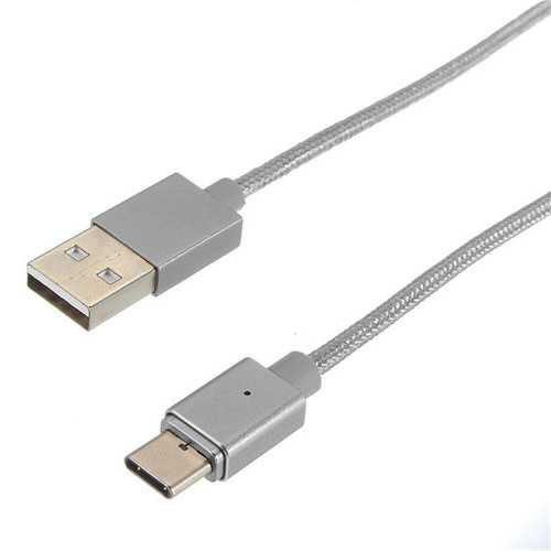1M 2 In 1 Magnetic Nylon USB Charger Date Cable For Cellphone Tablet