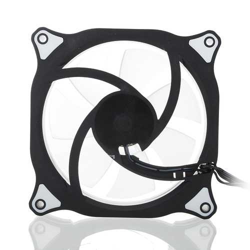 3PCS DC 12V RGB LED Adjustable Cooling Fan With Remote Controller For PC Cooling