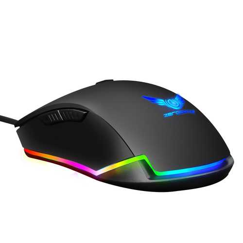 Zerodate S600 4800DPI 6 Buttons Gaming Mouse RGB Backlit USB Wired Mouse Optical Mice For Game