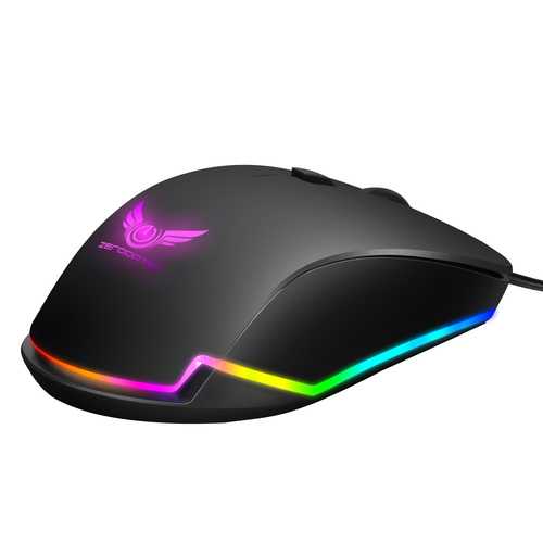 Zerodate S600 4800DPI 6 Buttons Gaming Mouse RGB Backlit USB Wired Mouse Optical Mice For Game