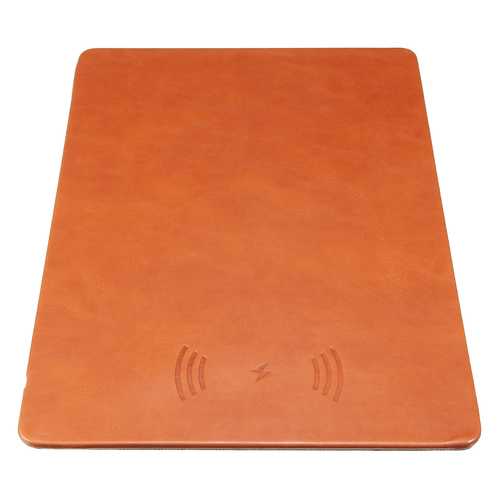 QI Leather Wireless Charging Mouse Pad For QI Device Smartphone