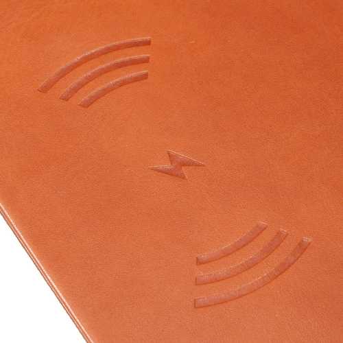 QI Leather Wireless Charging Mouse Pad For QI Device Smartphone
