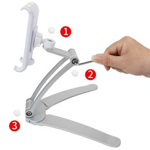 Bakeey Universal Aluminium Alloy Adjustable Wall Mounted Lazy Desktop Holder For Ipad Phone Tablet