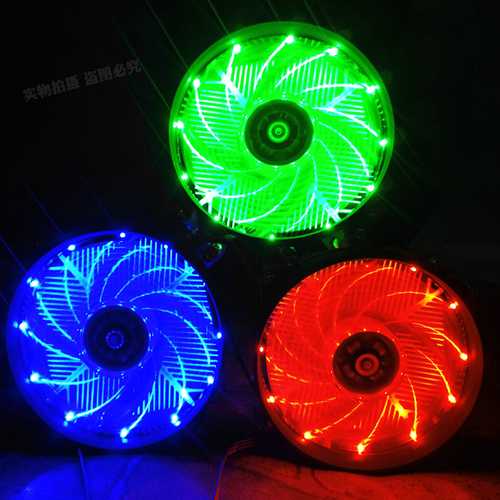 12V CPU Cooling Fan Blue Red Green LED Light Cooler Heatsink For Intel 115X Series 1150 1155 1156 11