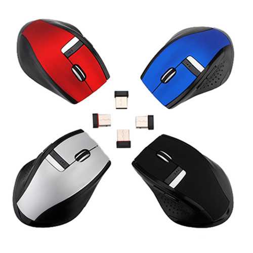 Portable Optical RF 2.4GHz Ergonomic USB Receiver Wireless Mouse