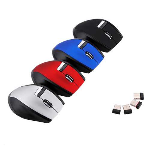 Portable Optical RF 2.4GHz Ergonomic USB Receiver Wireless Mouse