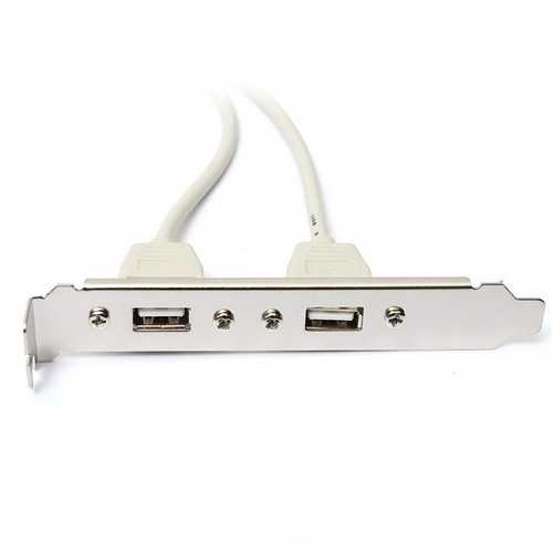 2 Port USB 2.0 Rear Panel Expansion Bracket to Motherboard USB Header