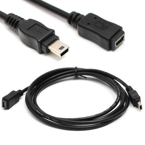 5Feet/1.5m Mini USB B 5pin Male To Female Extension Cable Cord Adapter