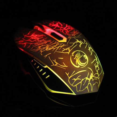 Estone X5 USB Wired 800/1200/1600/2400 DPI Gaming Mouse with LED Breathing Light