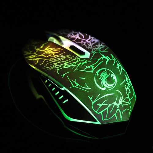 Estone X5 USB Wired 800/1200/1600/2400 DPI Gaming Mouse with LED Breathing Light