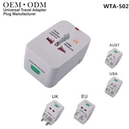 WTA-502 Multifunction Universal Worldwide Travel Charger Converter Adapter Plug