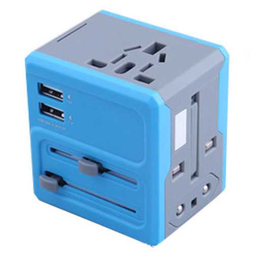 WTA-608 Multifunction Universal Dual USB Travel Charger Converter Adapter Plug