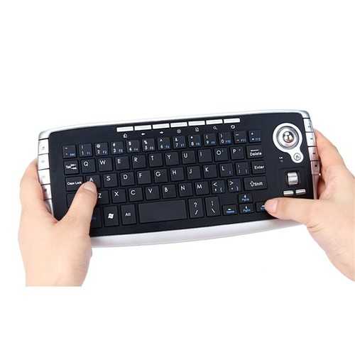 2.4G Mini Wireless Keyboard Multi-media Functional Trackball Air Mouse