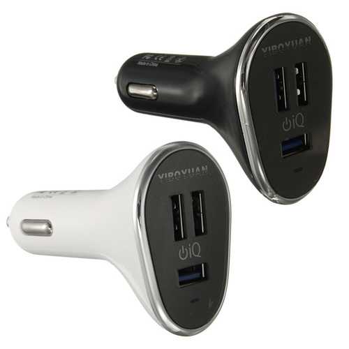 Mini 12V-24V Max 6.3A 3 Port USB Universal In Car Socket Lighter Charger Adapter