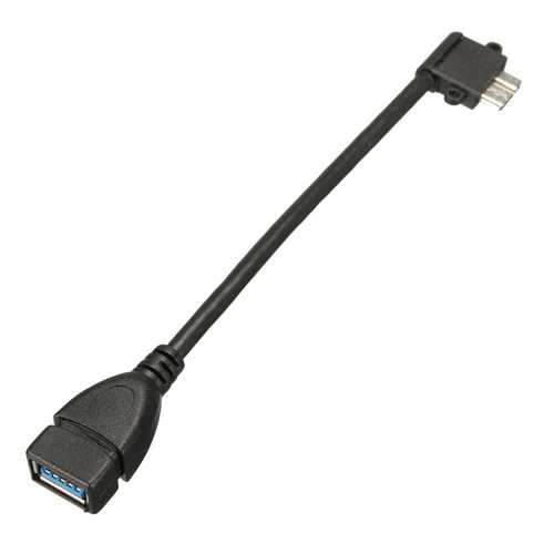 Angled Micro USB 3.0 Male To USB 3.0 Female OTG Cable