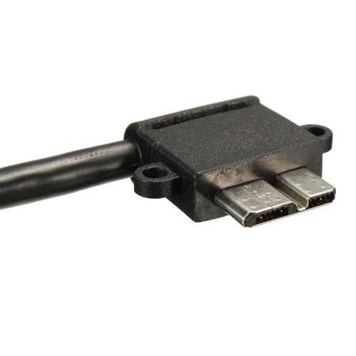 Angled Micro USB 3.0 Male To USB 3.0 Female OTG Cable