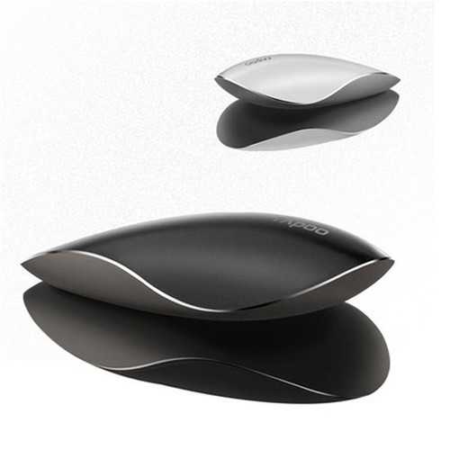 RAPOO T8 USB Wireless 5.8GHz Ultra Thin Laser Touch Mouse Durable Computer Mouse Slient Clicking