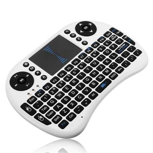 Mini 2.4G Wireless Keyboard With Touchpad Fly Mouse For PC Android TV White