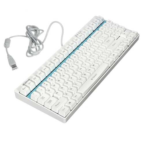 Rapoo V500 White Mechanical Gaming Keyboard 87 Keys Black Blue Brown Switches