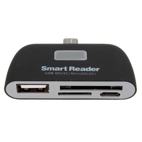 OTG Micro USB SD TF Card Reader USB2.0 Adapter Connector For Tablet Cell Phone