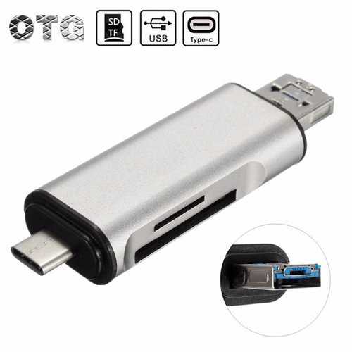 5 in 1 USB 3.1 Type-C To Micro USB 2.0 TF/SD Card Reader USB 3.0 Adapter for Tablet