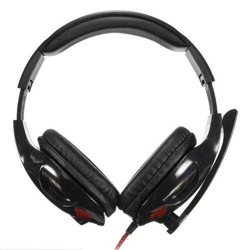 Gaming Headset 7.1Ch Stereo Foldable Headbrand Headphone USB LED With Mic