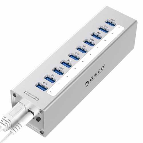 ORICO A3H10 Aluminum 10 Ports Multi USB3.0 HUB High Speed 5Gbps Splitter