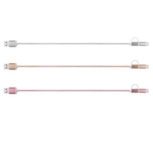 TIANSTON Original 1M Aluminum Nylon Metal Plug Usb Type-C Cable Sync Charge Cable