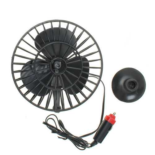 12V 1A 15W 4Inch Disc Type Car Cooling Fan Suction Mount with Cigarette Lighter Socket