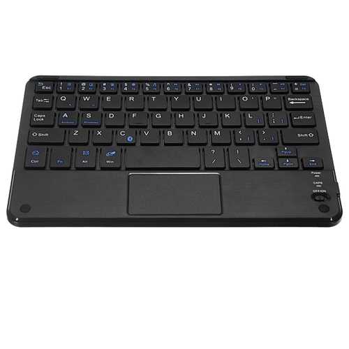 B.O.W HB119 Universal Wireless Bluetooth Touch Keyboard with Leather for Tablet Cell Phone