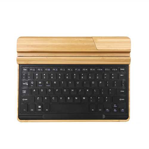 SEENDA IBK-09D Universal Bamboo Wireless Bluetooth Keyboard With Mobile/Table Stand Holder