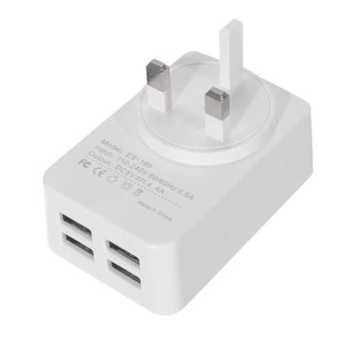 Earldom 5V 4.4A Multi-port USB Charger Adapter