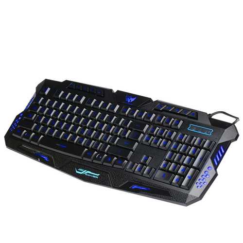 A877 Russian Version Wired 3 Color Adjustable Backlit Gaming Keyboard