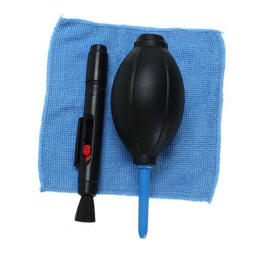 JAO 3 in 1 Computer Screen Clean Set with Lens Pen Cleaning Cloth Gas Blowing