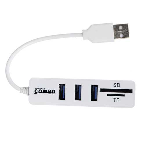 Combo HY-617 Mini USB 2.0 Hub with SD/TF Card Reader Function